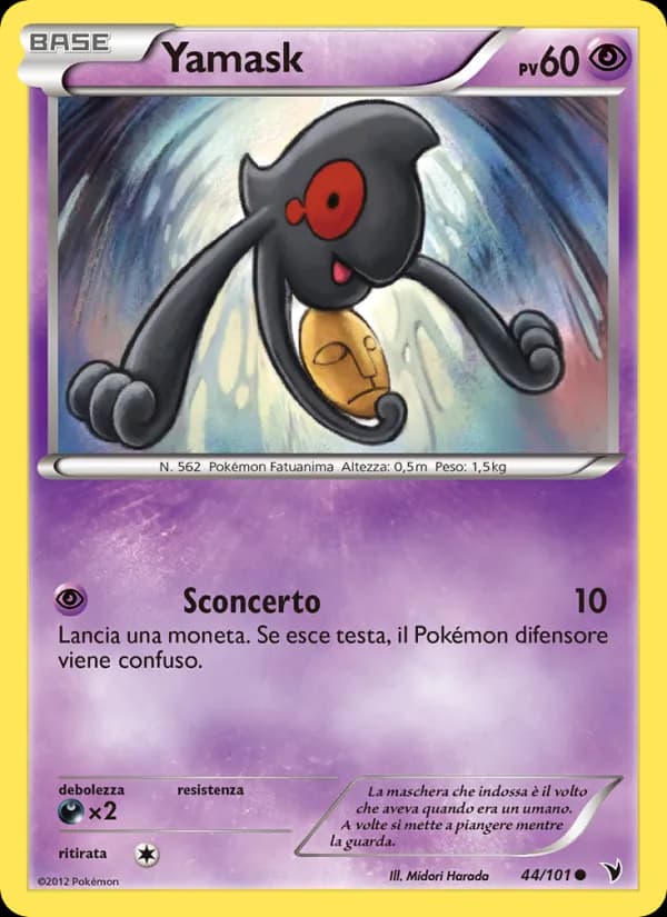 Yamask card in Italian