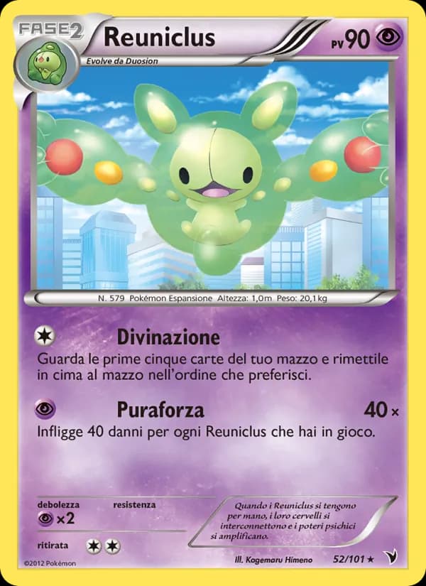 Reuniclus card in Italian