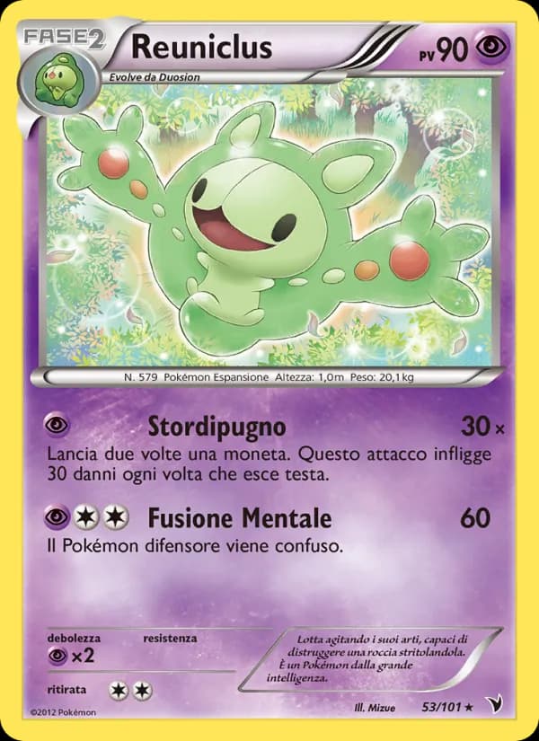 Reuniclus card in Italian