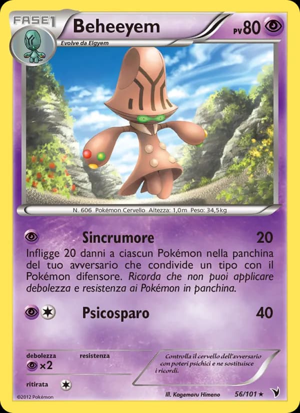 Beheeyem card in Italian