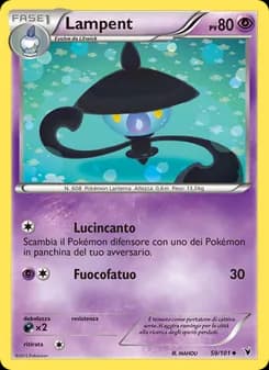Lampent card in Italian