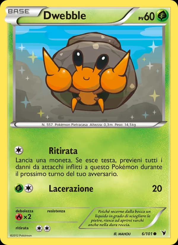Dwebble card in Italian