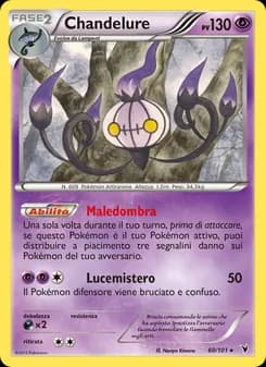 Chandelure card in Italian