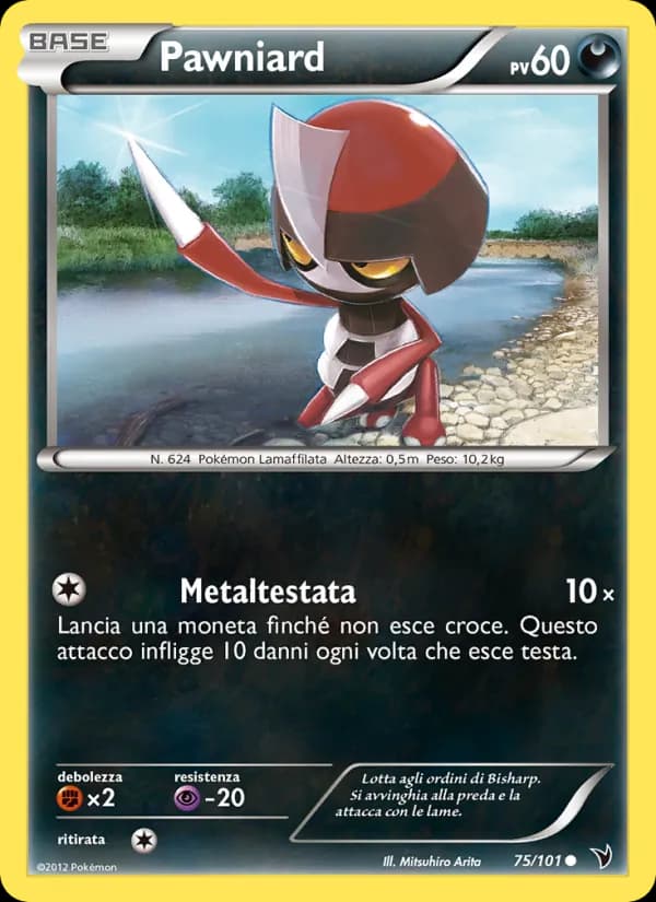 Pawniard card in Italian