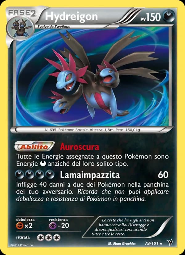 Hydreigon card in Italian