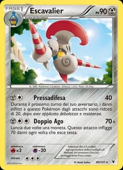 Escavalier card in Italian