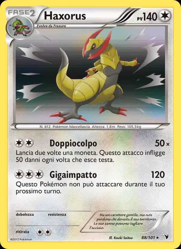 Haxorus card in Italian