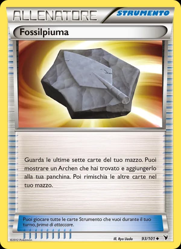 Fossilpiuma card in Italian