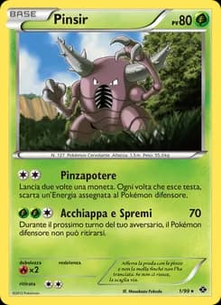 Pinsir card in Italian