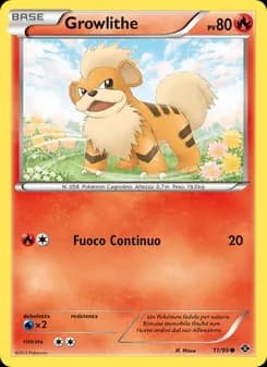 Growlithe card in Italian