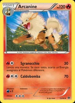 Arcanine card in Italian
