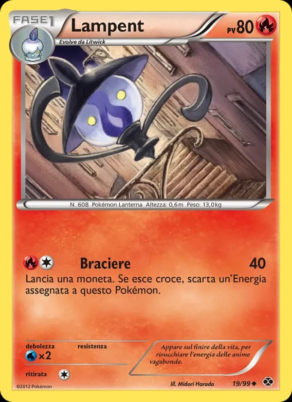 Lampent card in Italian