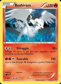 Reshiram card in Italian