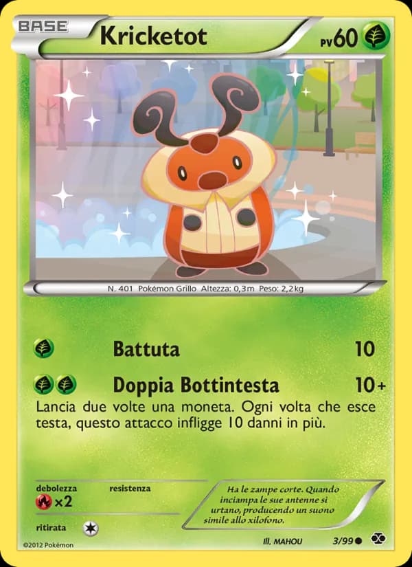 Kricketot card in Italian