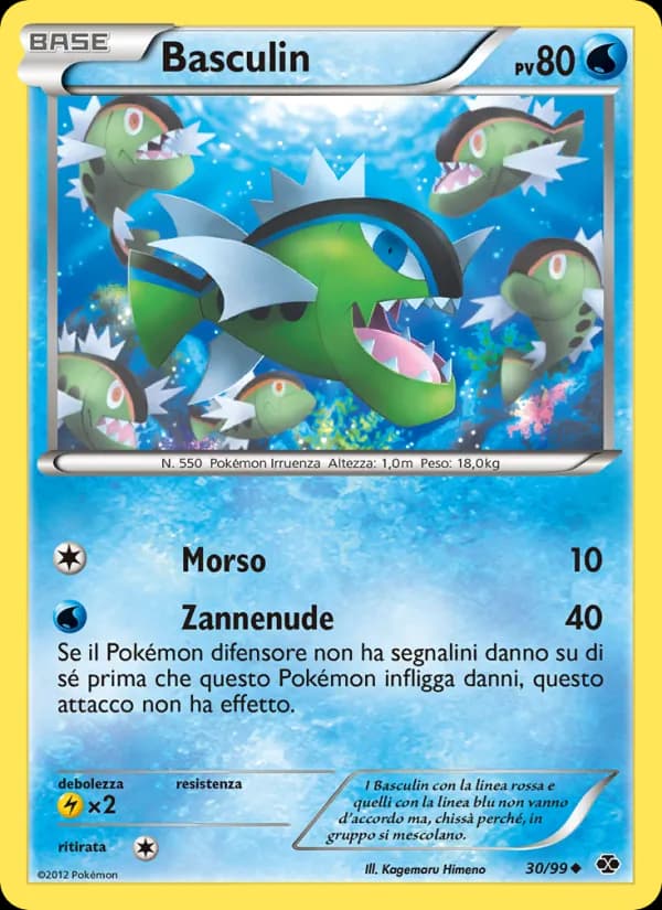 Basculin card in Italian