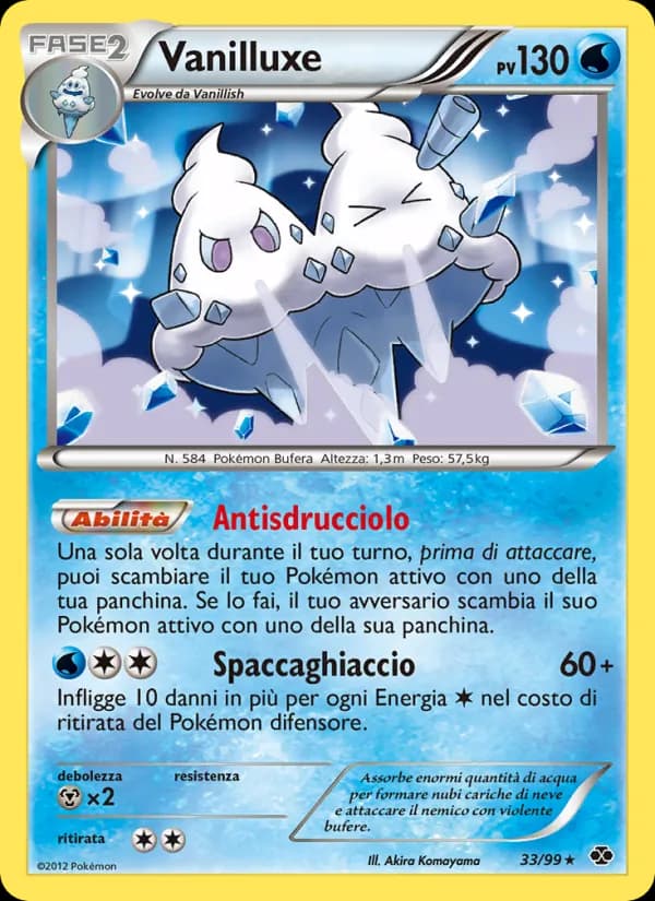 Vanilluxe card in Italian