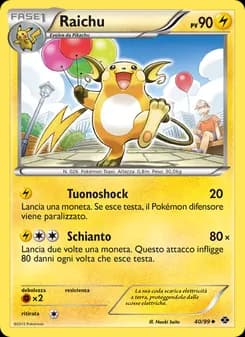 Raichu card in Italian