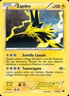 Zapdos card in Italian