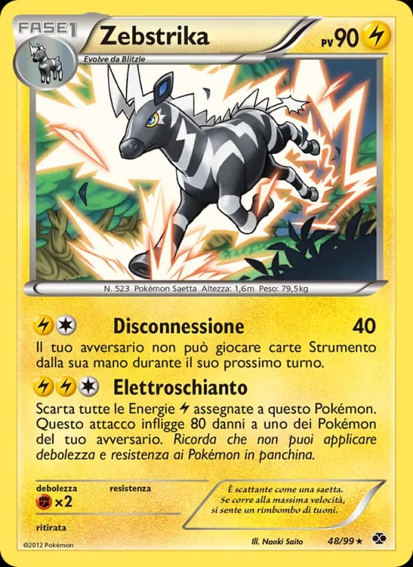 Zebstrika card in Italian