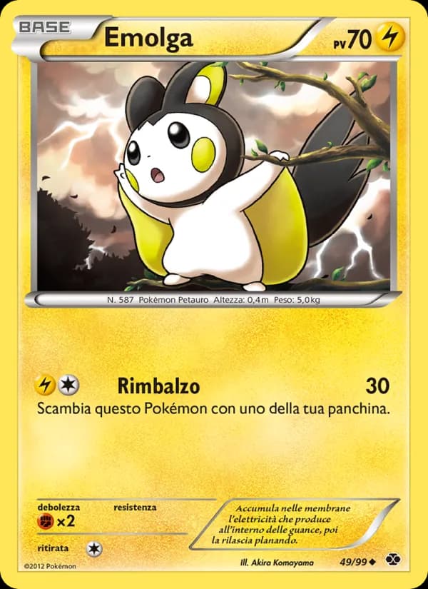 Emolga card in Italian
