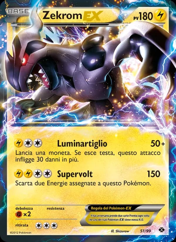 Zekrom-EX card in Italian