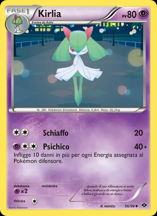 Kirlia card in Italian