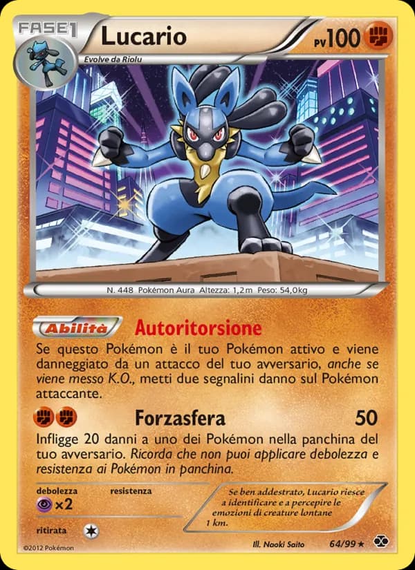 Lucario card in Italian