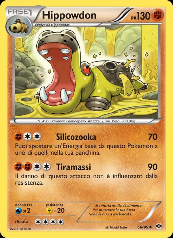 Hippowdon card in Italian