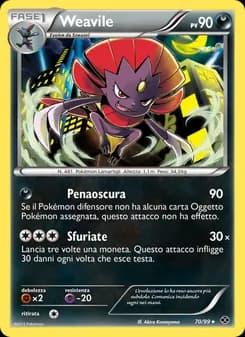 Weavile card in Italian