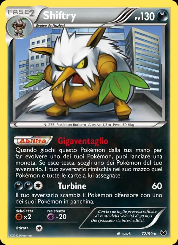 Shiftry card in Italian
