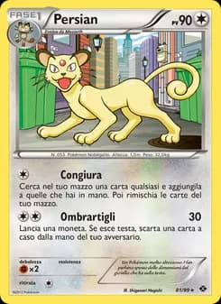 Persian card in Italian