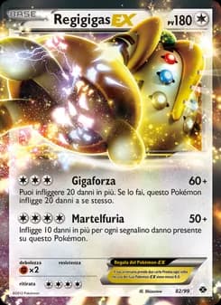 Regigigas-EX card in Italian