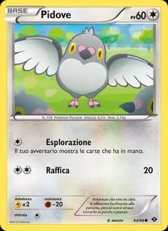 Pidove card in Italian