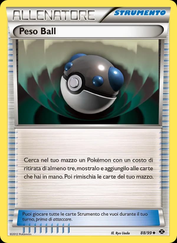 Peso Ball card in Italian