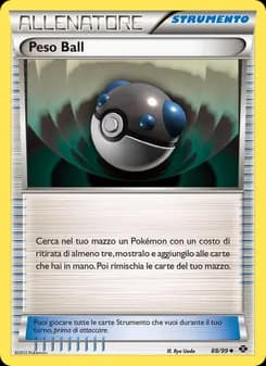 Peso Ball card in Italian
