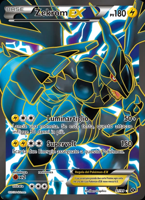 Zekrom-EX card in Italian