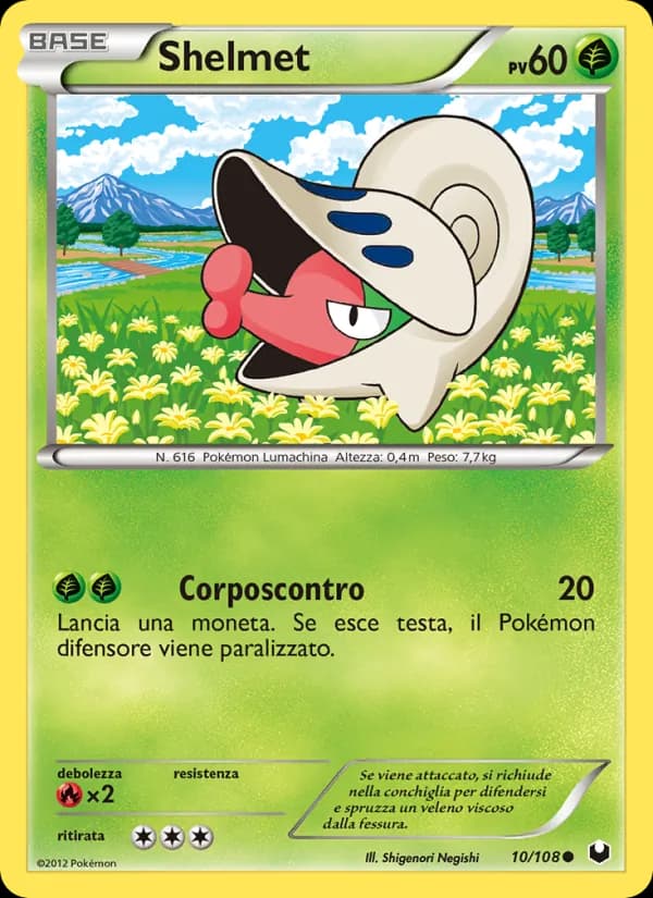 Shelmet card in Italian