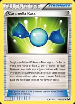 Caramella Rara card in Italian