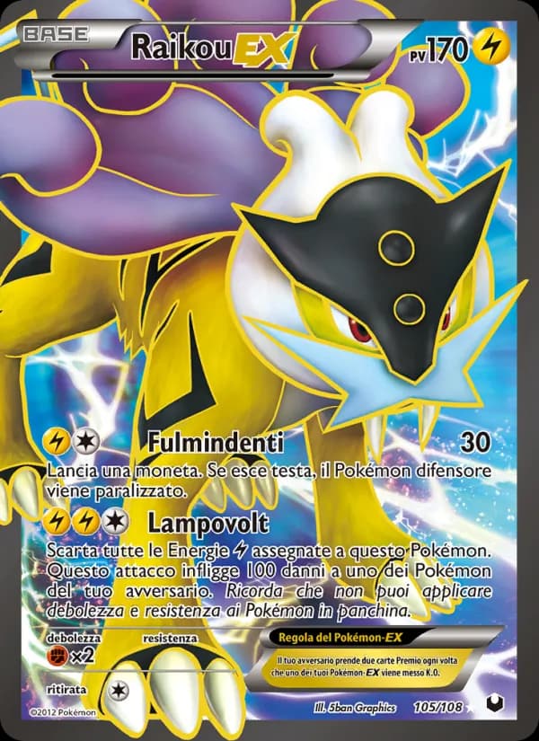 Raikou-EX card in Italian