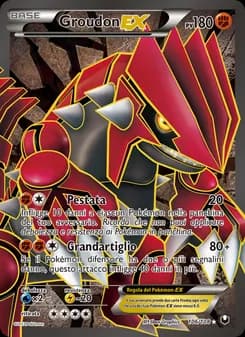 Groudon-EX card in Italian