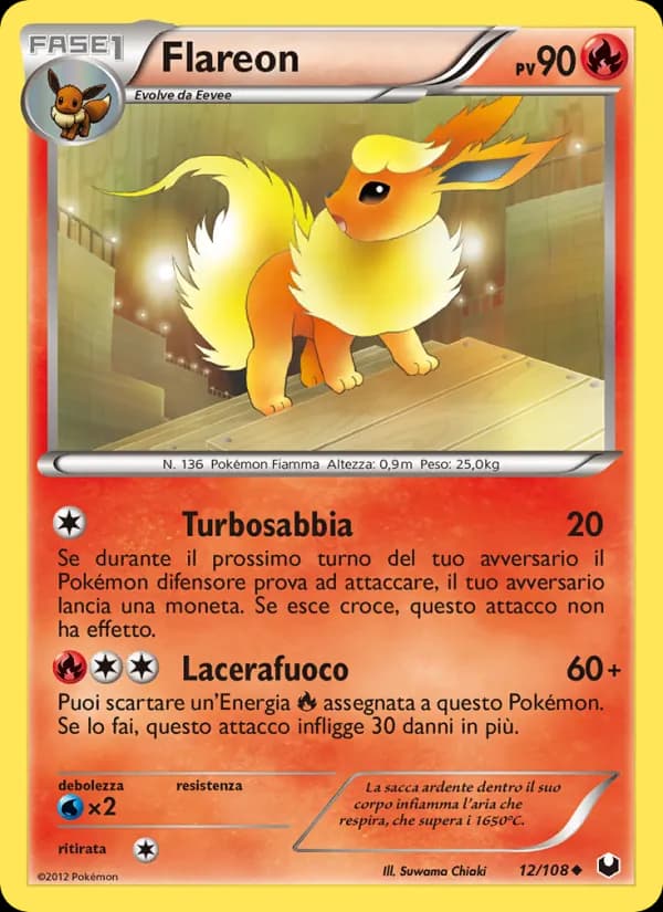 Flareon card in Italian