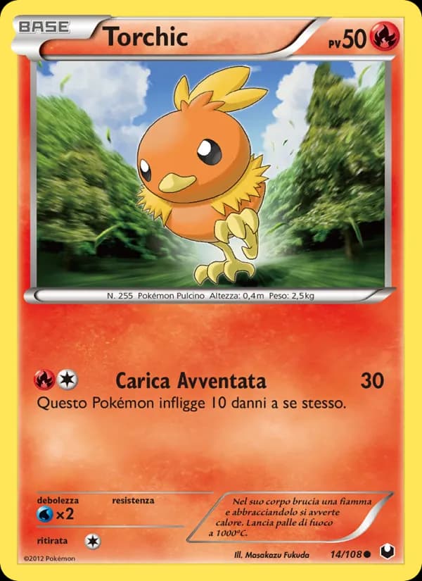 Torchic card in Italian