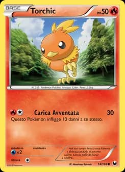 Torchic card in Italian
