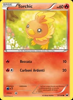 Torchic card in Italian
