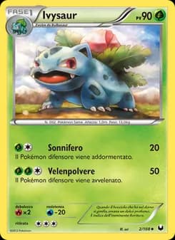 Ivysaur card in Italian