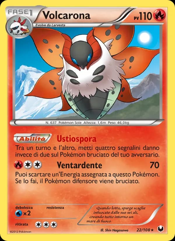 Volcarona card in Italian