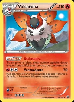 Volcarona card in Italian