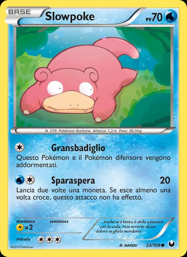 Slowpoke card in Italian