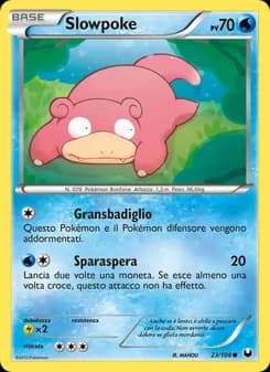 Slowpoke card in Italian