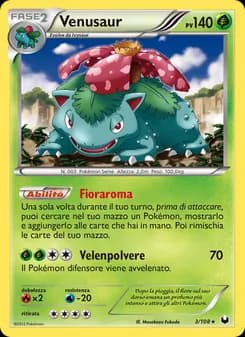 Venusaur card in Italian